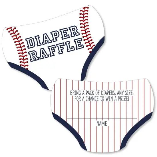 Big Dot of Happiness Batter Up - Baseball - Diaper Shaped Raffle Ticket Inserts - Baby Shower Activities - Diaper Raffle Game - Set of 24 {1}