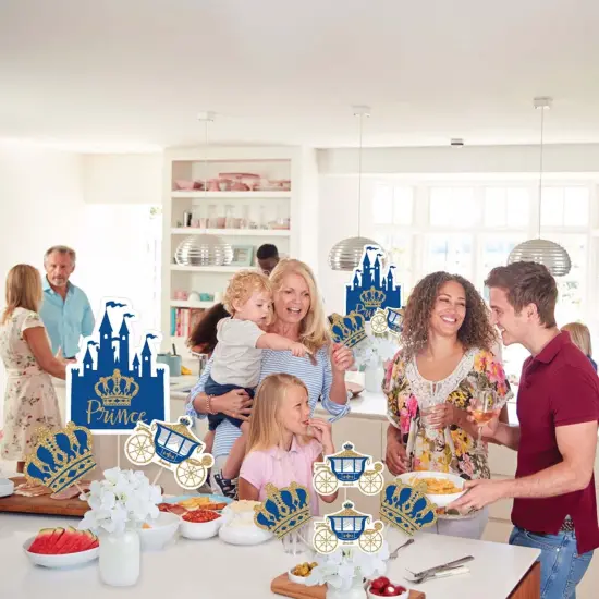 Big Dot of Happiness Royal Prince Charming - Baby Shower or Birthday Party Centerpiece Sticks - Showstopper Table Toppers - 35 Pieces {6}