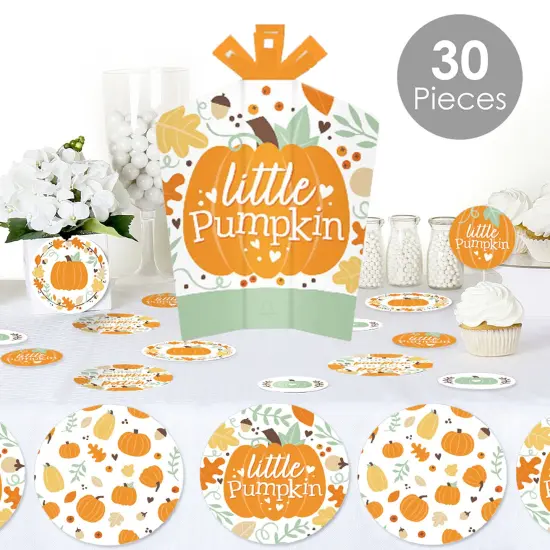 Big Dot of Happiness Little Pumpkin - Fall Birthday Party or Baby Shower Decor and Confetti - Terrific Table Centerpiece Kit - Set of 30 {3}