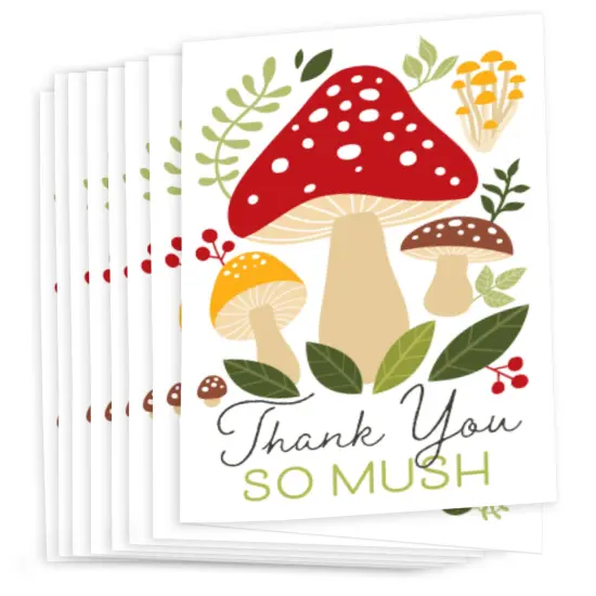 Big Dot of Happiness Wild Mushrooms - Red Toadstool Party Thank You Cards (8 count) {3}
