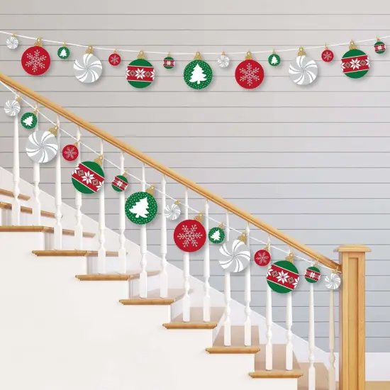 Big Dot of Happiness Ornaments - Holiday and Christmas Party DIY Decorations - Clothespin Garland Banner - 44 Pc {3}