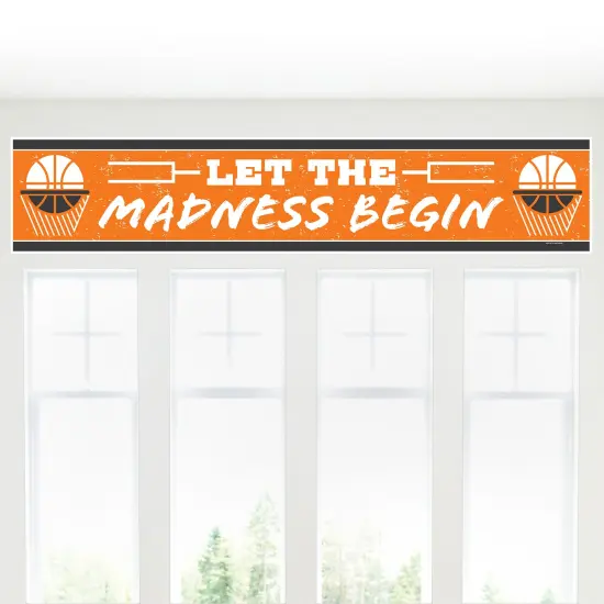 Big Dot of Happiness Basketball - Let the Madness Begin - College Basketball Party Decorations Party Banner {6}