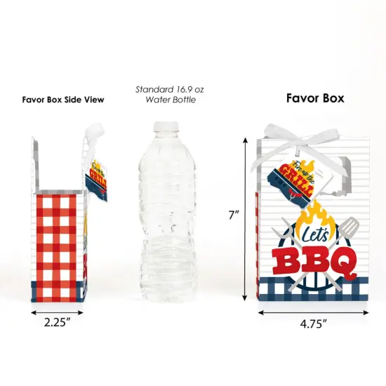 Big Dot of Happiness Fire Up the Grill - Summer BBQ Picnic Party Favor Boxes - Set of 12 {3}