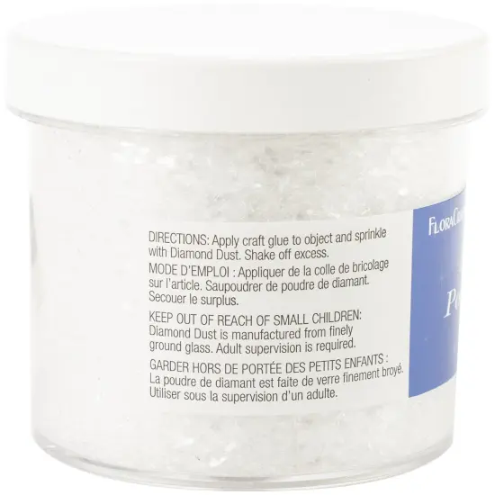 FloraCraft Diamond Dust Glitter 6oz-Clear Glass {3}