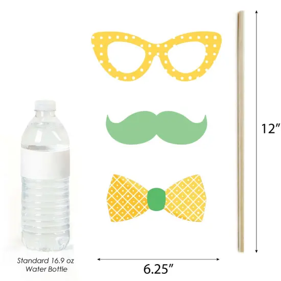Big Dot of Happiness Tropical Pineapple - Summer Party Photo Booth Props Kit - 20 Count {6}