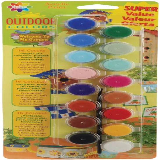 Delta Ceramcoat Acrylic Paint Pots 16/Pkg-Outdoor {1}