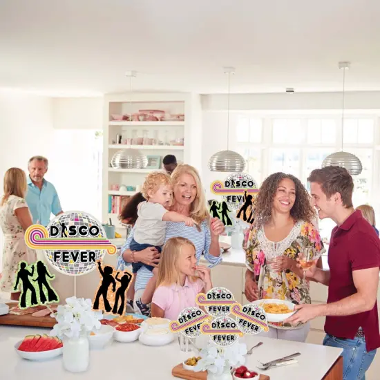 Big Dot of Happiness 70's Disco - 1970s Disco Fever Party Centerpiece Sticks - Showstopper Table Toppers - 35 Pieces {6}