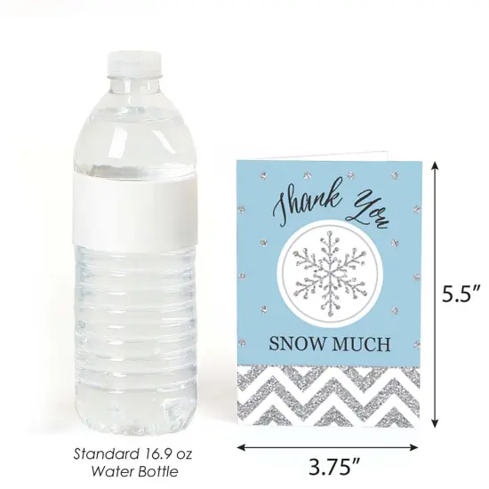 Big Dot of Happiness Winter Wonderland - Snowflake Holiday Party and Winter Wedding Thank You Cards (8 Count) {4}