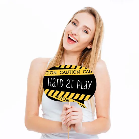 Big Dot of Happiness Construction Truck - Photo Booth Props Kit - 20 Count {4}