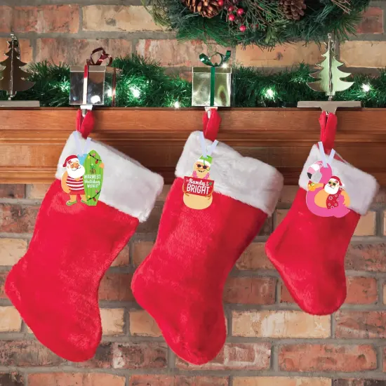 Big Dot of Happiness Tropical Christmas - Beach Santa Holiday Decorations - Christmas Tree Ornaments - Set of 12 {3}