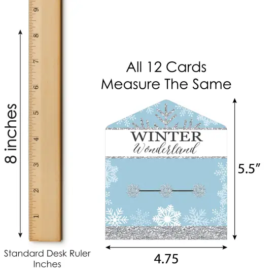 Big Dot of Happiness Winter Wonderland - Snowflake Holiday Party and Winter Wedding Game Pickle Cards - Pull Tabs 3-in-a-Row - Set of 12 {7}