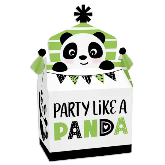 Big Dot of Happiness Party Like a Panda Bear - Treat Box Party Favors - Baby Shower or Birthday Party Goodie Gable Boxes - Set of 12 {1}
