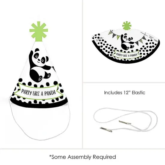Big Dot of Happiness Party Like a Panda Bear - Mini Cone Baby Shower or Birthday Party Hats - Small Little Party Hats - Set of 8 {4}