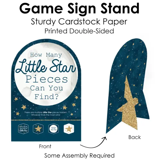 Big Dot of Happiness Twinkle Twinkle Little Star - Baby Shower or Birthday Party Scavenger Hunt - 1 Stand and 48 Game Pieces - Hide and Find Game {7}