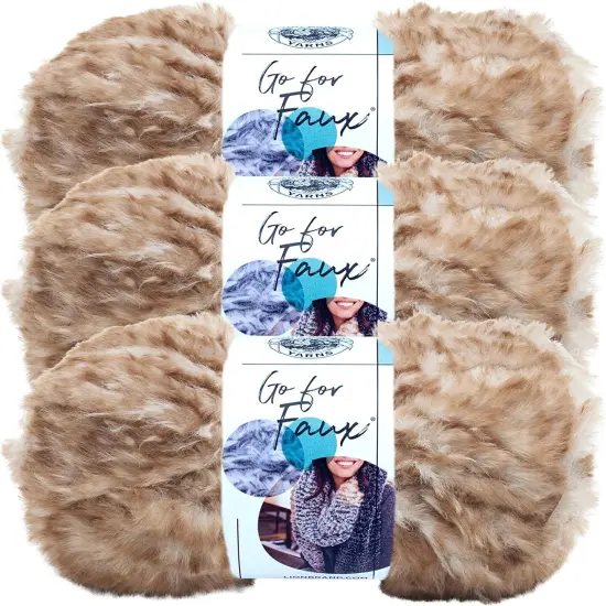 (Pack of 3) Lion Brand Go For Faux Yarn-Pomeranian {1}