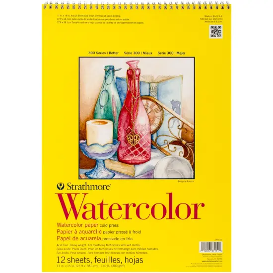 Strathmore Watercolor Spiral Paper Pad 11"X15"-12 Sheets {1}