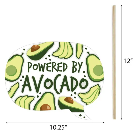 Big Dot of Happiness Hello Avocado - Fiesta Party Photo Booth Props Kit - 20 Count {7}