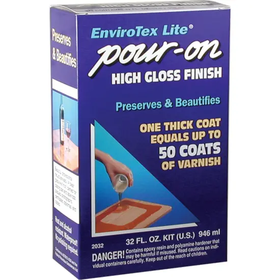 MAS EnviroTex Lite Pour-On High Gloss Finish Kit-32oz {2}