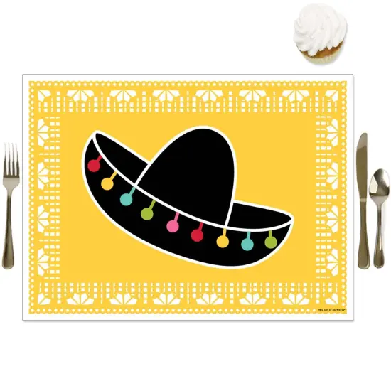 Big Dot of Happiness Let's Fiesta - Party Table Decorations - Fiesta Placemats - Set of 16 {1}