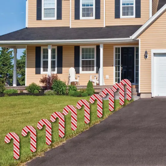 Big Dot of Happiness Candy Cane Lawn Decorations - Outdoor Holiday and Christmas Yard Decorations - 10 Piece {4}