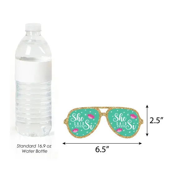 Big Dot of Happiness Final Fiesta Glasses - Paper Card Stock Last Fiesta Bachelorette Party Photo Booth Props Kit - 10 Count {6}