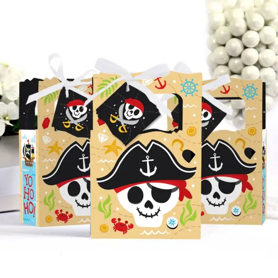 Big Dot of Happiness Pirate Ship Adventures - Skull Birthday Party Favor Boxes - Set of 12 {4}