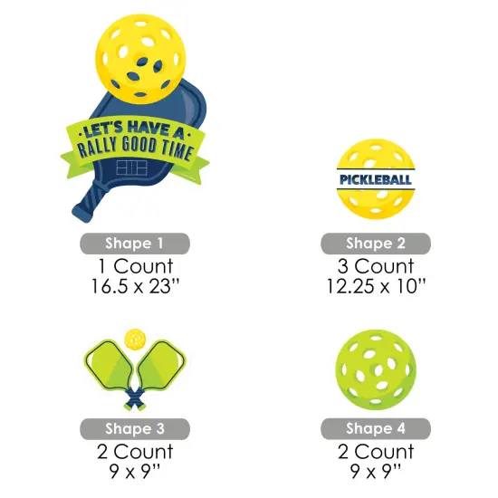 Big Dot of Happiness Let's Rally - Pickleball - Yard Sign and Outdoor Lawn Decorations - Birthday or Retirement Party Yard Signs - Set of 8 {7}