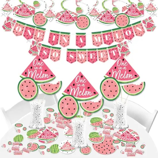 Big Dot of Happiness Sweet Watermelon - Fruit Party Supplies - Banner Decoration Kit - Fundle Bundle {1}