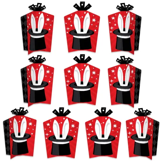 Big Dot of Happiness Ta-Da, Magic Show - Table Decorations - Magical Birthday Party Fold and Flare Centerpieces - 10 Count {1}