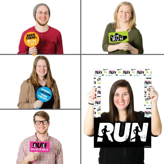 Big Dot of Happiness Set the Pace - Running - Track, Cross Country or Marathon Party Photo Booth Picture Frame & Props - Printed on Sturdy Material {3}