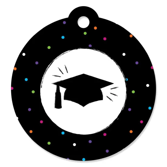 Big Dot of Happiness Hats Off Grad - Graduation Party Favor Gift Tags (Set of 20) {1}