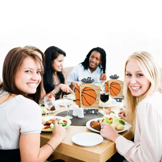 Big Dot of Happiness Nothin' but Net - Basketball - Table Decorations - Baby Shower or Birthday Party Fold and Flare Centerpieces - 10 Count {7}