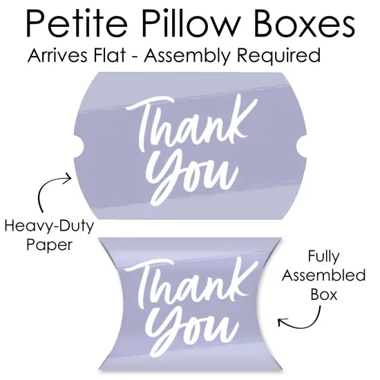Big Dot of Happiness Purple Elegantly Simple - Favor Gift Boxes - Guest Party Favors Petite Pillow Boxes - Set of 20 {7}