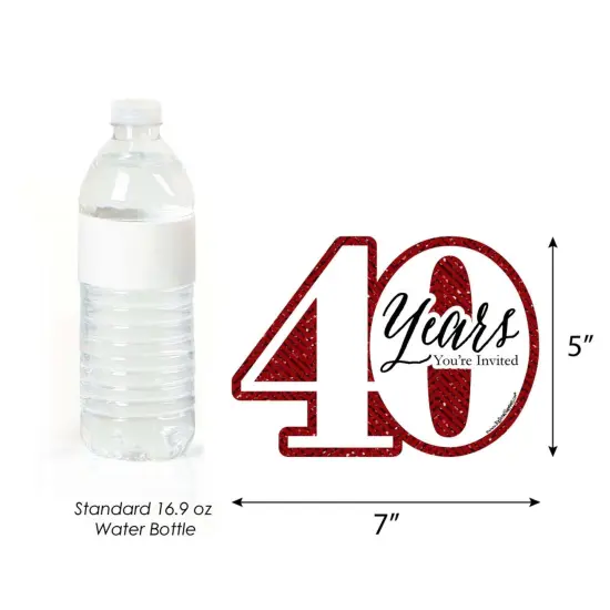 Big Dot of Happiness We Still Do - 40th Wedding Anniversary - Shaped Fill-in Invites - Anniversary Party Invitation Cards with Envelopes - Set of 12 {6}