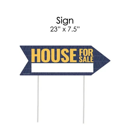 Big Dot of Happiness House For Sale Sign Arrow - Double Sided Directional Yard Signs - Set of 2 {7}
