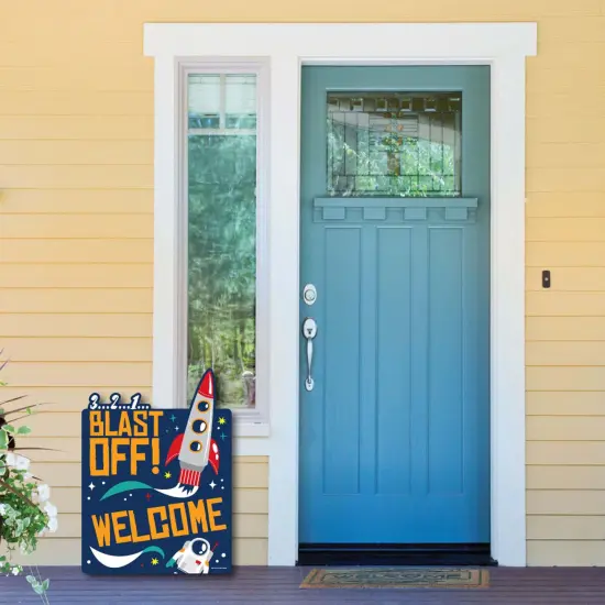 Big Dot of Happiness Blast Off to Outer Space - Party Decorations - Rocket Ship Baby Shower or Birthday Party Welcome Yard Sign {6}