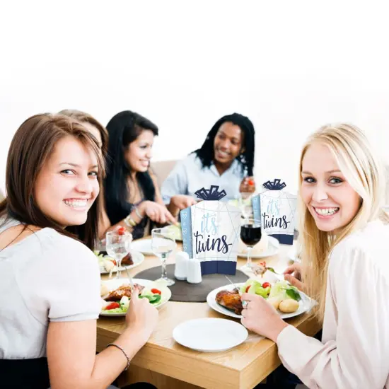 Big Dot of Happiness It's Twin Boys - Table Decorations - Blue Twins Baby Shower Fold and Flare Centerpieces - 10 Count {7}