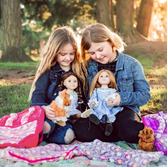 The Queen' Treasures 18 In Doll Carrier and Sleeping Bag, Purple Hearts {7}