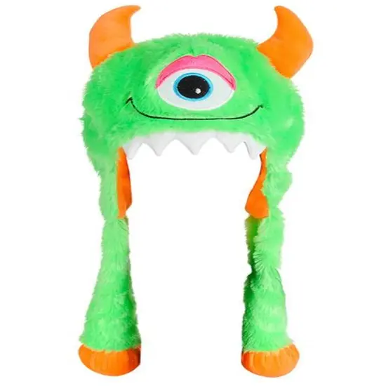 Halloween Character Cute Green Monster Plush Hat Costume Accessory {1}