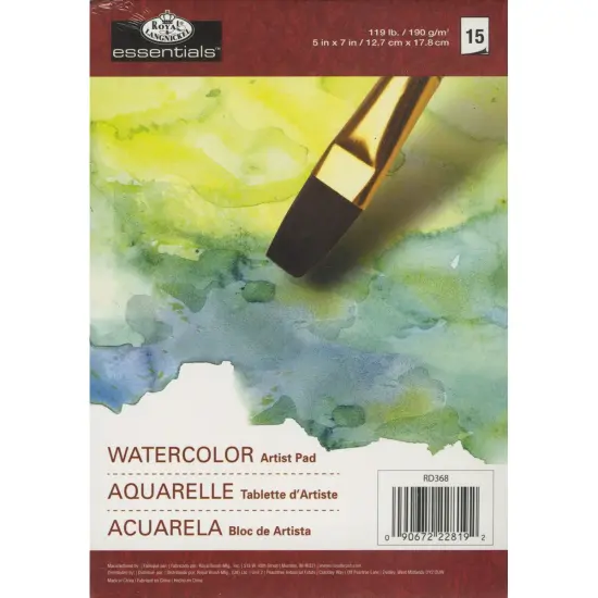 Royal Langnickel essentials(TM) Watercolor Artist Paper Pad-5"X7", 15 Sheets {1}