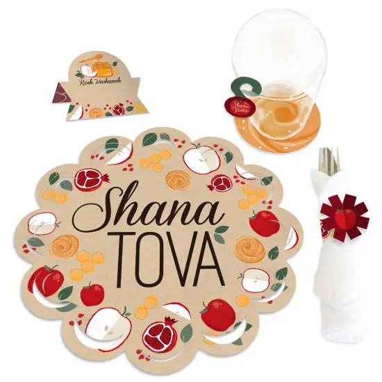 Big Dot of Happiness Rosh Hashanah - Jewish New Year Party Paper Charger and Table Decorations - Chargerific Kit - Place Setting for 8 {1}