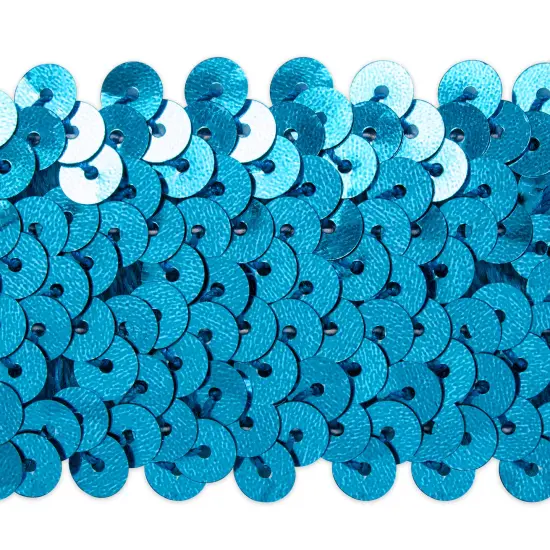 10 yards of 4 Row 1 1/2" Metallic Stretch Sequin Trim | 10 yard cut Gold {2}