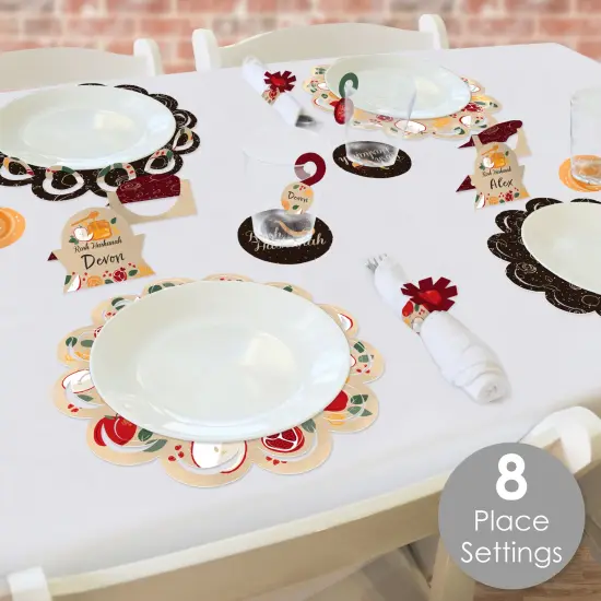 Big Dot of Happiness Rosh Hashanah - Jewish New Year Party Paper Charger and Table Decorations - Chargerific Kit - Place Setting for 8 {3}