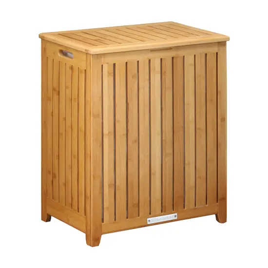 Oceanstar Spa-Style Bamboo Laundry Hamper Brown {1}