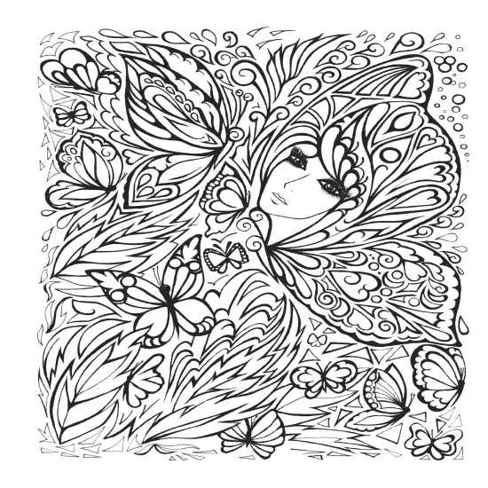 Creative Haven: Fanciful Faces Coloring Book-Softcover {5}