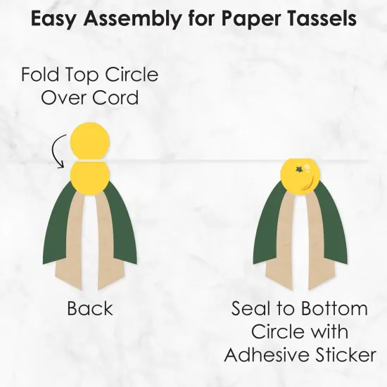 Big Dot of Happiness Sukkot - DIY Sukkah Jewish Holiday Pennant Garland Decoration - Triangle Banner - 30 Pieces {7}