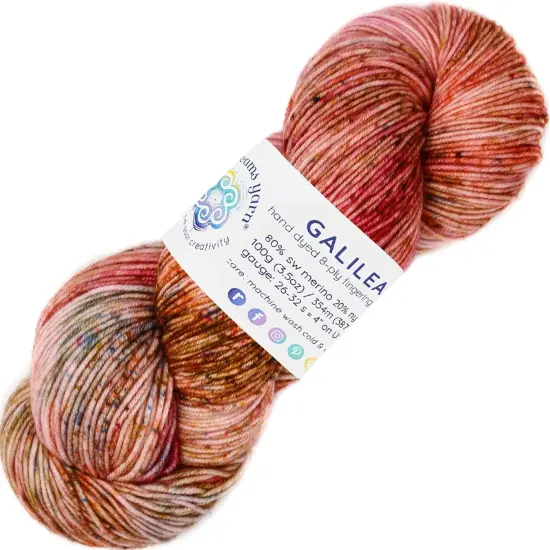 Living Dreams Yarn Galilea: Colorful Superwash Merino Sock Yarn. Super Soft and Strong. Hand Dyed to Perfection Supernova {1}