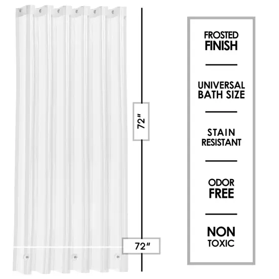 Clara Clark Shower Curtain Liner Frosted {6}