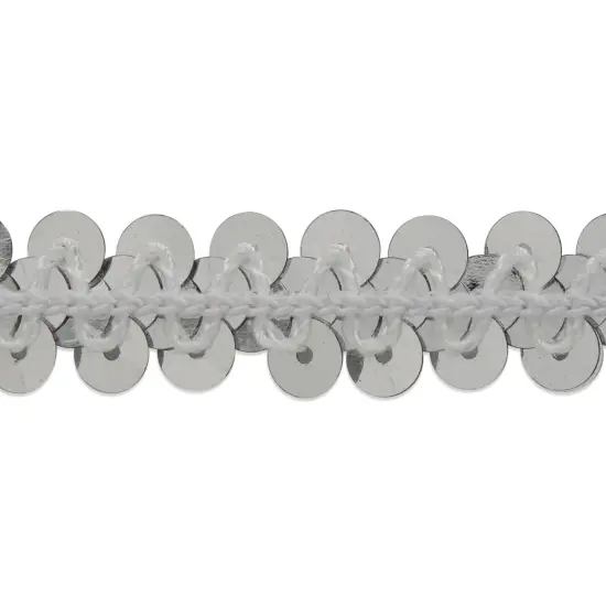 20 yards of 1 Row 3/8" Metallic Stretch Sequin Trim | 20 yard cut Gunmetal {3}