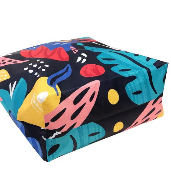 Wrapables Carryall Shopping Travel Tote Bag with Durable Ripstop Polyester - Foldable, Waterproof, and OEKO-TEX Certified Large, Floral {12}